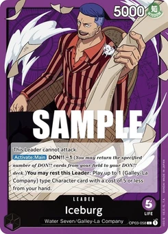 One Piece-Karte Iceburg OP03-058