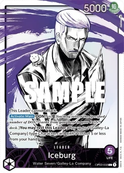 One Piece-Karte Iceburg (Alternate Art) OP03-058v2