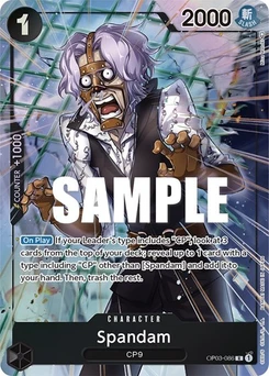 One Piece-Karte Spandam (Alternate Art) OP03-086v2