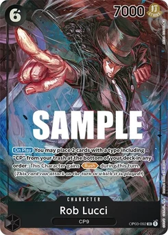 One Piece-Karte Rob Lucci (092) (Alternate Art) OP03-092v2