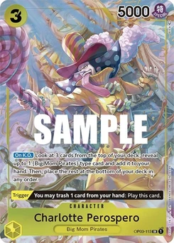 One Piece-Karte Charlotte Perospero (Alternate Art) OP03-113v2