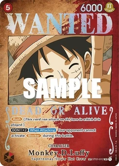 One Piece-Karte Monkey.D.Luffy (Wanted Poster) ST01-012
