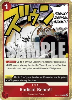 One Piece-Karte Radical Beam!! (Jolly Roger Foil) OP01-029
