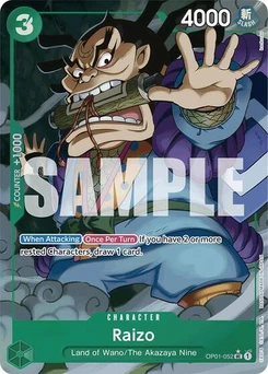 One Piece-Karte Raizo (Full Art) OP01-052