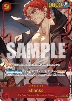 One Piece-Karte Shanks (OP01-120) (Alternate Art) OP01-120v2