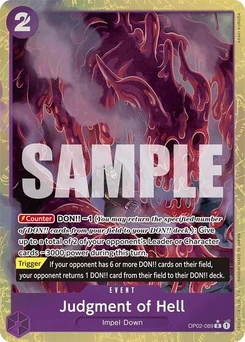 One Piece-Karte Judgment of Hell (Alternate Art) OP02-089