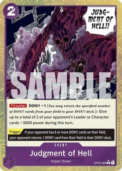 One Piece-Karte Judgment of Hell (Textured Foil) OP02-089v3
