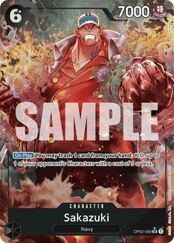 One Piece-Karte Sakazuki (Alternate Art) OP02-099