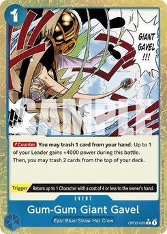 One Piece-Karte Gum-Gum Giant Gavel (Textured Foil) OP03-055v2