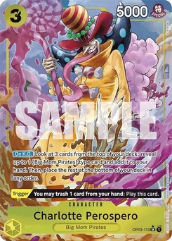 One Piece-Karte Charlotte Perospero (Alternate Art) OP03-113