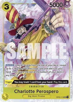 One Piece-Karte Charlotte Perospero (Reprint) OP03-113v2