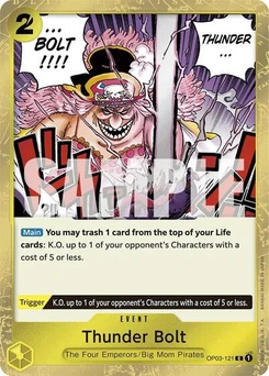 One Piece-Karte Thunder Bolt (Jolly Roger Foil) OP03-121
