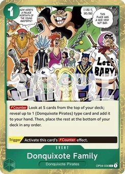 One Piece-Karte Donquixote Family (Jolly Roger Foil) OP04-036