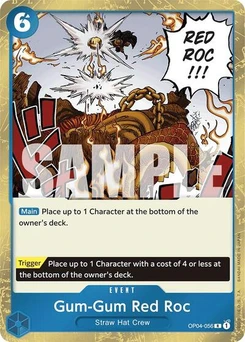 One Piece-Karte Gum-Gum Red Roc (Jolly Roger Foil) OP04-056v2