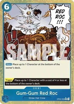 One Piece-Karte Gum-Gum Red Roc (Textured Foil) OP04-056v3
