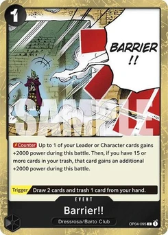 One Piece-Karte Barrier!! (Jolly Roger Foil) OP04-095