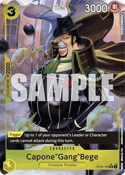 One Piece-Karte Capone"Gang"Bege (OP04-100) (Full Art) OP04-100v2