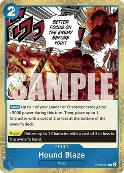 One Piece-Karte Hound Blaze (Jolly Roger Foil) OP05-057v2