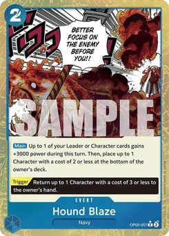 One Piece-Karte Hound Blaze (Textured Foil) OP05-057v3
