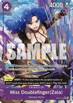 One Piece-Karte Miss Doublefinger(Zala) (Full Art) OP05-073