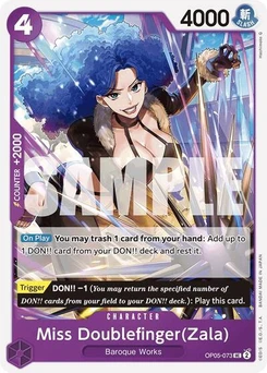 One Piece-Karte Miss Doublefinger(Zala) (Reprint) OP05-073v3