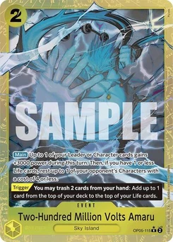 One Piece-Karte Two-Hundred Million Volts Amaru (Alternate Art) OP05-115