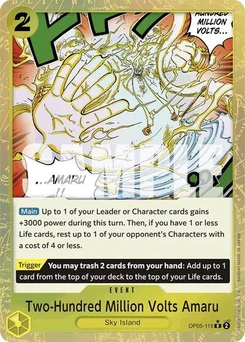 One Piece-Karte Two-Hundred Million Volts Amaru (Textured Foil) OP05-115v3