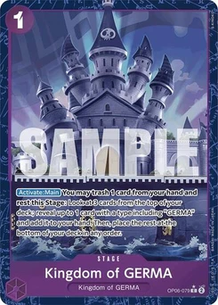 One Piece-Karte Kingdom of GERMA (Alternate Art) OP06-079