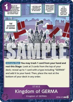 One Piece-Karte Kingdom of GERMA (Jolly Roger Foil) OP06-079v2