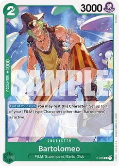 One Piece-Karte Bartolomeo (P-029) (Reprint) P-029v3