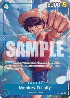 One Piece-Karte Monkey.D.Luffy (P-055) (Full Art) P-055