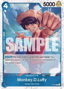 One Piece-Karte Monkey.D.Luffy (P-055) (Jolly Roger Foil) P-055v2