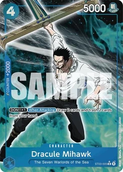 One Piece-Karte Dracule Mihawk (ST03-005) (Full Art) ST03-005