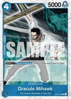 One Piece-Karte Dracule Mihawk (ST03-005) (Jolly Roger Foil) ST03-005v2