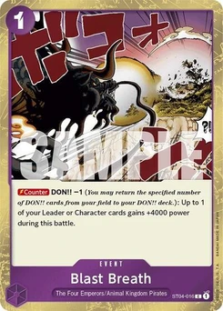 One Piece-Karte Blast Breath (Jolly Roger Foil) ST04-016