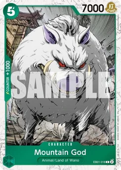 One Piece-Karte Mountain God (Pirate Foil) EB01-018