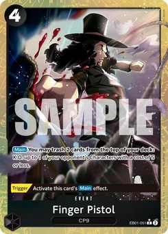 One Piece-Karte Finger Pistol (Alternate Art) EB01-051