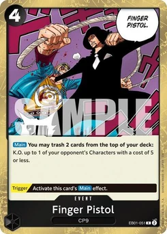 One Piece-Karte Finger Pistol (Reprint) EB01-051v2