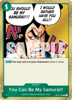 One Piece-Karte You Can Be My Samurai!! (Pirate Foil) OP01-055