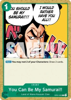 One Piece-Karte You Can Be My Samurai!! (Reprint) OP01-055v2