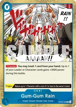 One Piece-Karte Gum-Gum Rain (Reprint) OP02-068v2