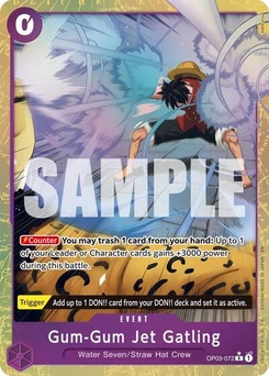 One Piece-Karte Gum-Gum Jet Gatling (Alternate Art) OP03-072