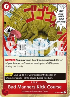 One Piece-Karte Bad Manners Kick Course (Reprint) OP04-016v2