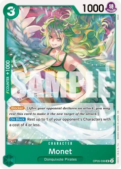 One Piece-Karte Monet (Reprint) OP05-036v2