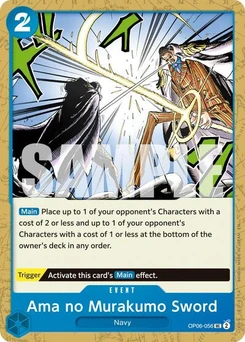 One Piece-Karte Ama no Murakumo Sword (Reprint) OP06-056v2