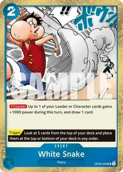 One Piece-Karte White Snake (Pirate Foil) OP06-059