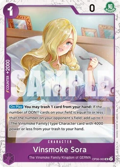 One Piece-Karte Vinsmoke Sora (Pirate Foil) OP06-063