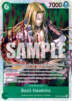 One Piece-Karte Basil Hawkins - OP07-029 (Reprint) OP07-029