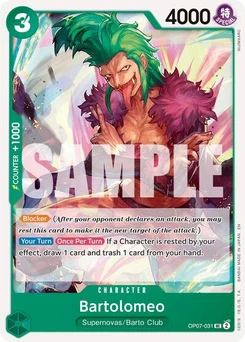 One Piece-Karte Bartolomeo (Reprint) OP07-031v2