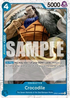 One Piece-Karte Crocodile - OP07-040 (Pirate Foil) OP07-040v2